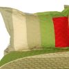 [My Garden] Vermicelli-Quilted Patchwork Geometric Quilt Set Full/Queen