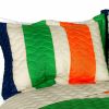 [Season of Fate] 3PC Vermicelli-Quilted Patchwork Quilt Set (Full/Queen Size)