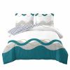 3 Piece Reversible Duvet Cover Set, Heavyweight High-GSM Microfiber Bedding with Zipper & 4 Corner Ties